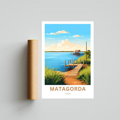 Matagorda Travel Poster