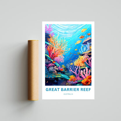 Great Barrier Reef Travel Poster
