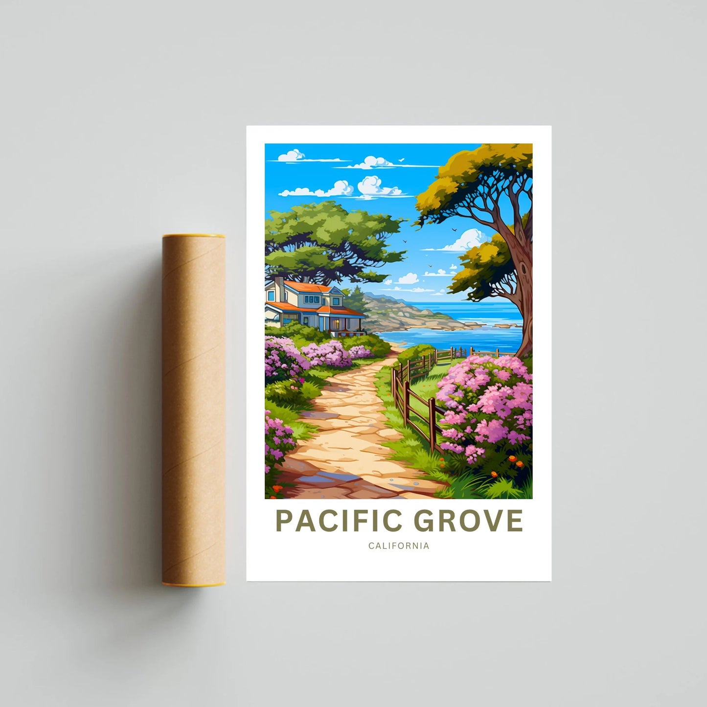 Pacific Grove Travel Poster