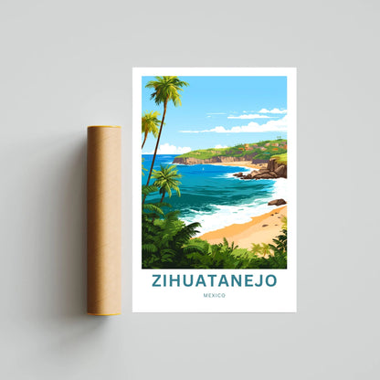 Zihuatanejo Travel Poster