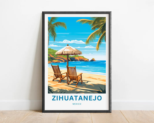 Zihuatanejo Travel Poster