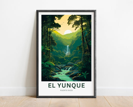 El Yunque Travel Print - El Yunque poster, El Yunque National Forest Puerto Rico Wall Art, Framed present, Gift Puerto Rico Present - TravelTreasureCo