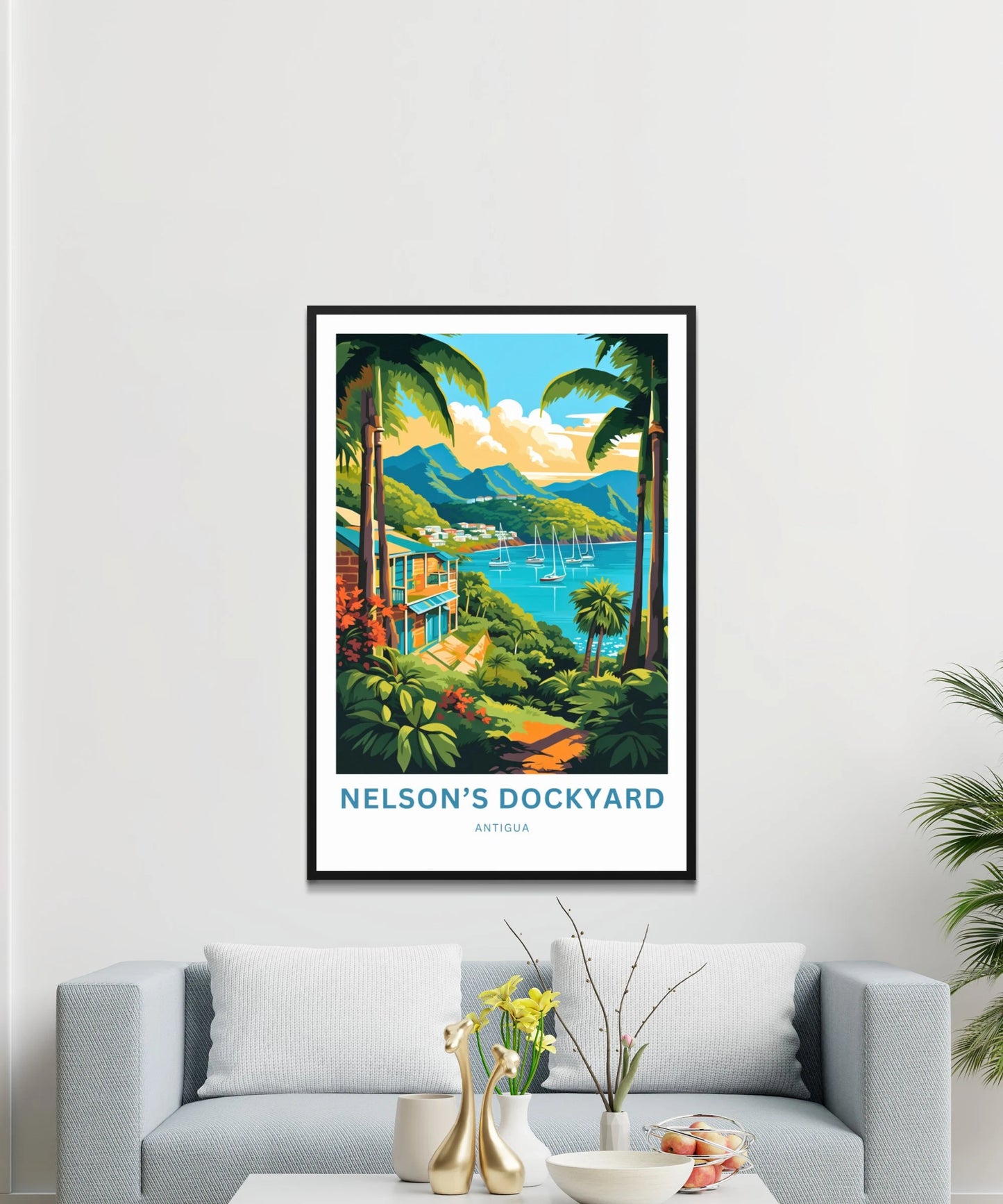 Nelson Dockyard Travel Poster