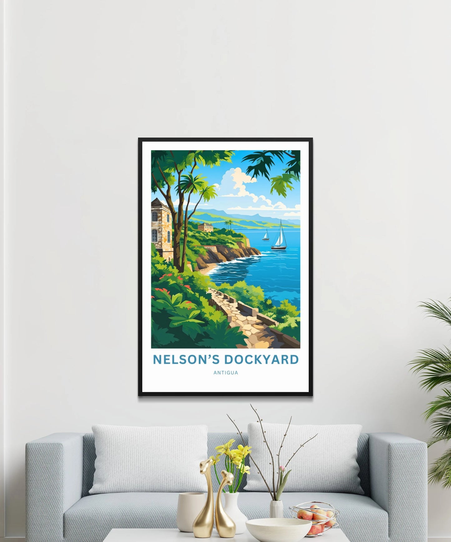 Nelson Dockyard Travel Poster