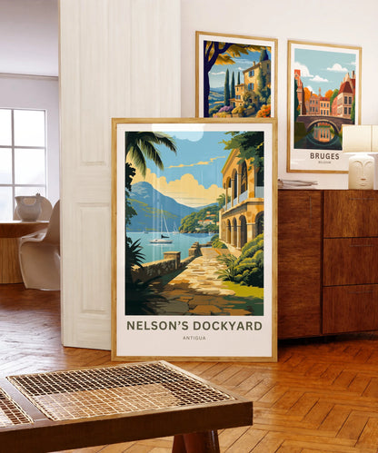 Nelson Dockyard Travel Poster