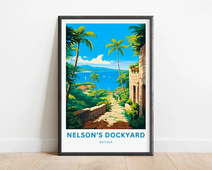 Nelson Dockyard Travel Poster