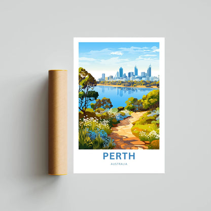 Perth Travel Poster