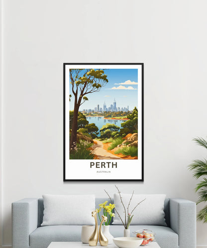 Perth Travel Poster