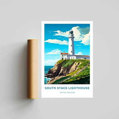 South Stack Lighthouse Travel Poster