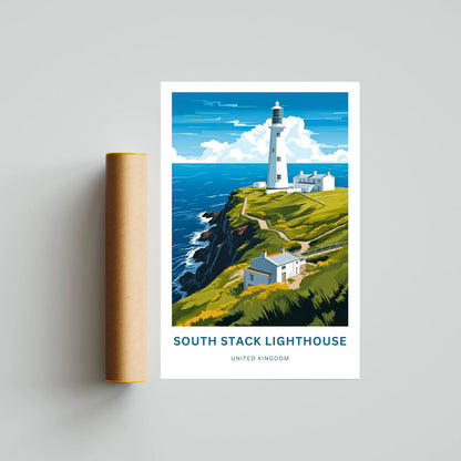 South Stack Lighthouse Travel Poster