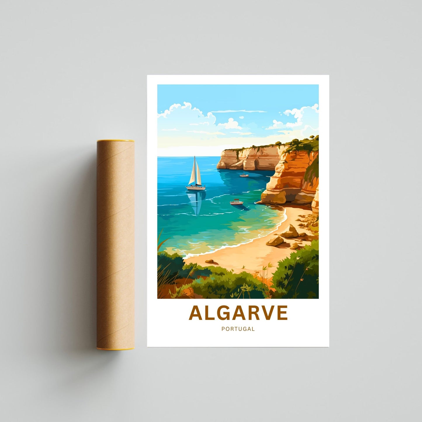 Algarve Travel Poster