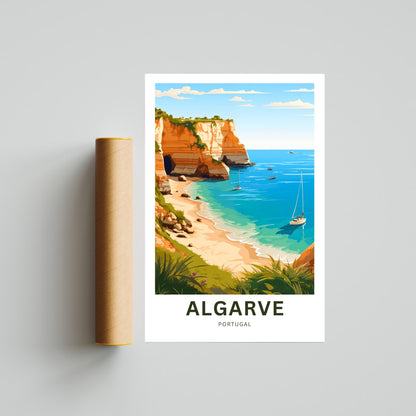 Algarve Travel Poster