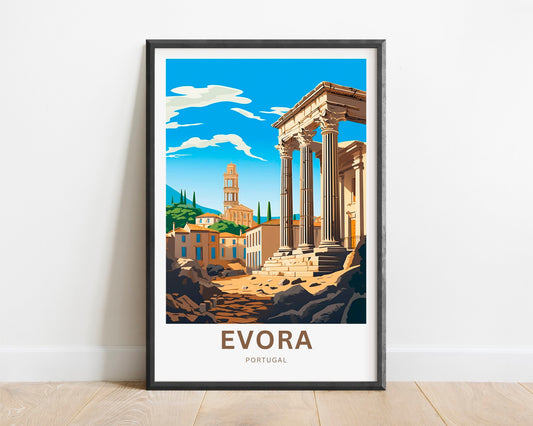 Evora Travel Poster