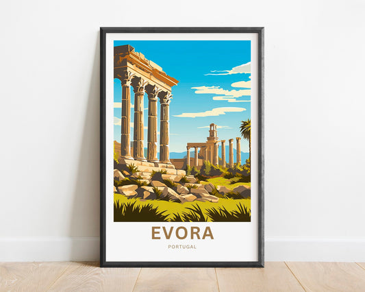 Evora Travel Poster
