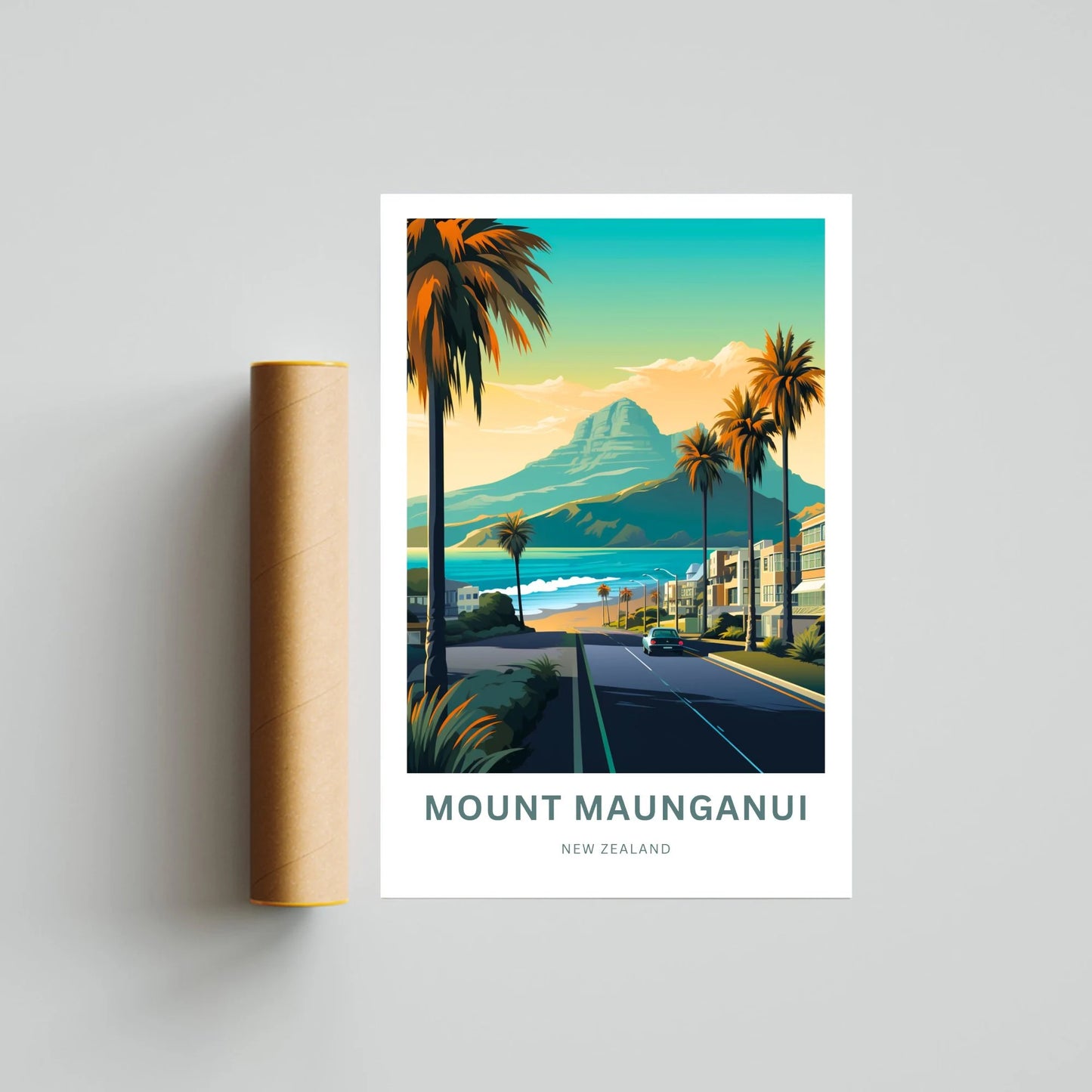 Mount Maunganui Travel Poster