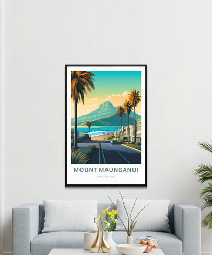 Mount Maunganui Travel Poster