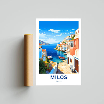 Milos Travel Poster