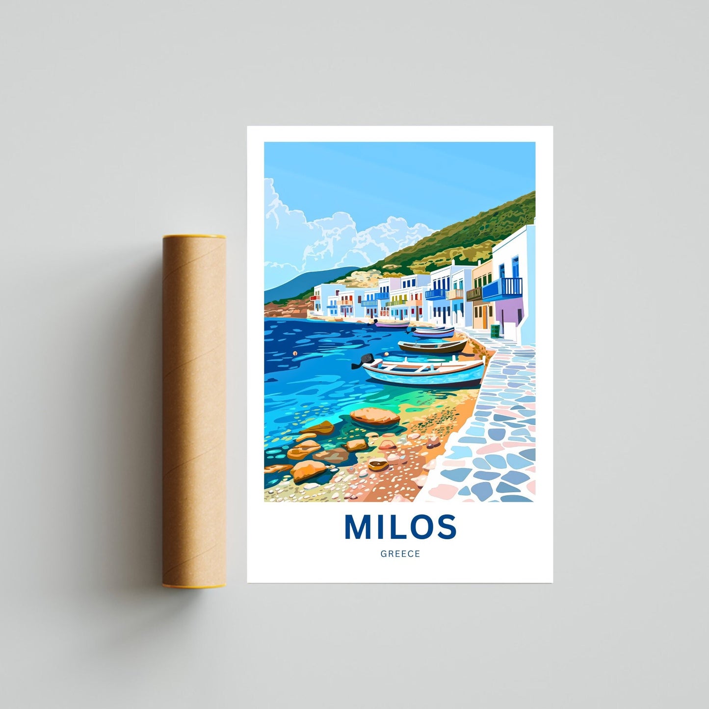 Milos Travel Poster