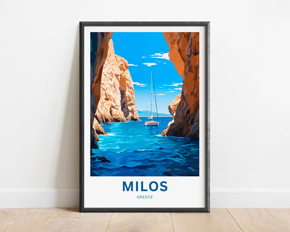 Milos Travel Poster