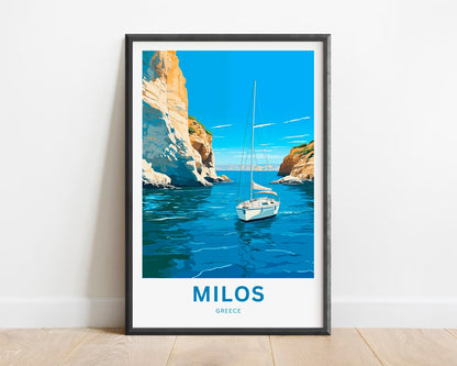 Milos Travel Poster