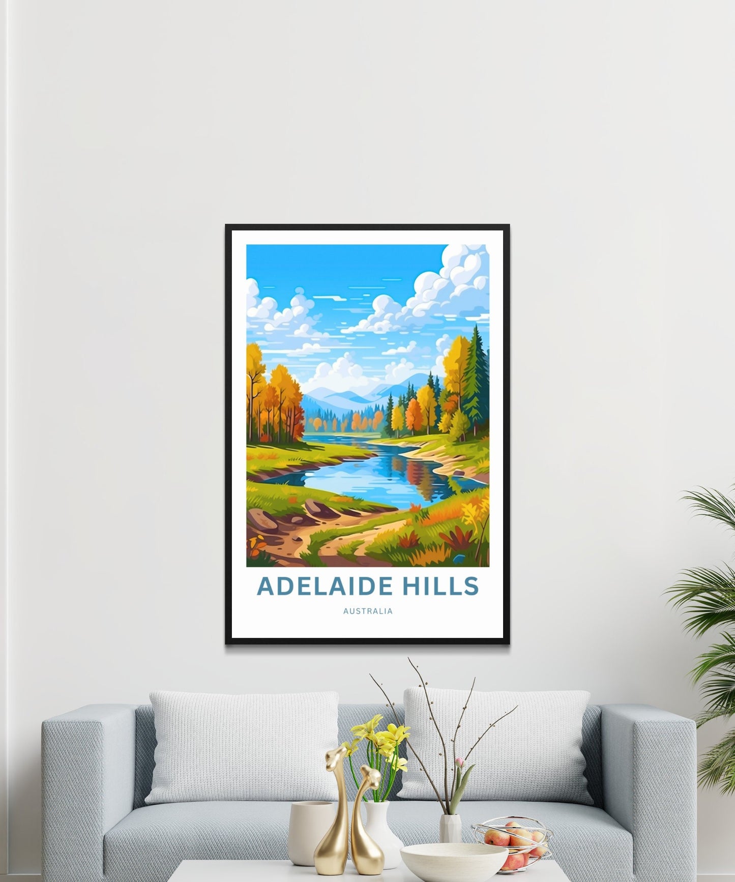 Adelaide Hills Travel Print - Rolling Meadows