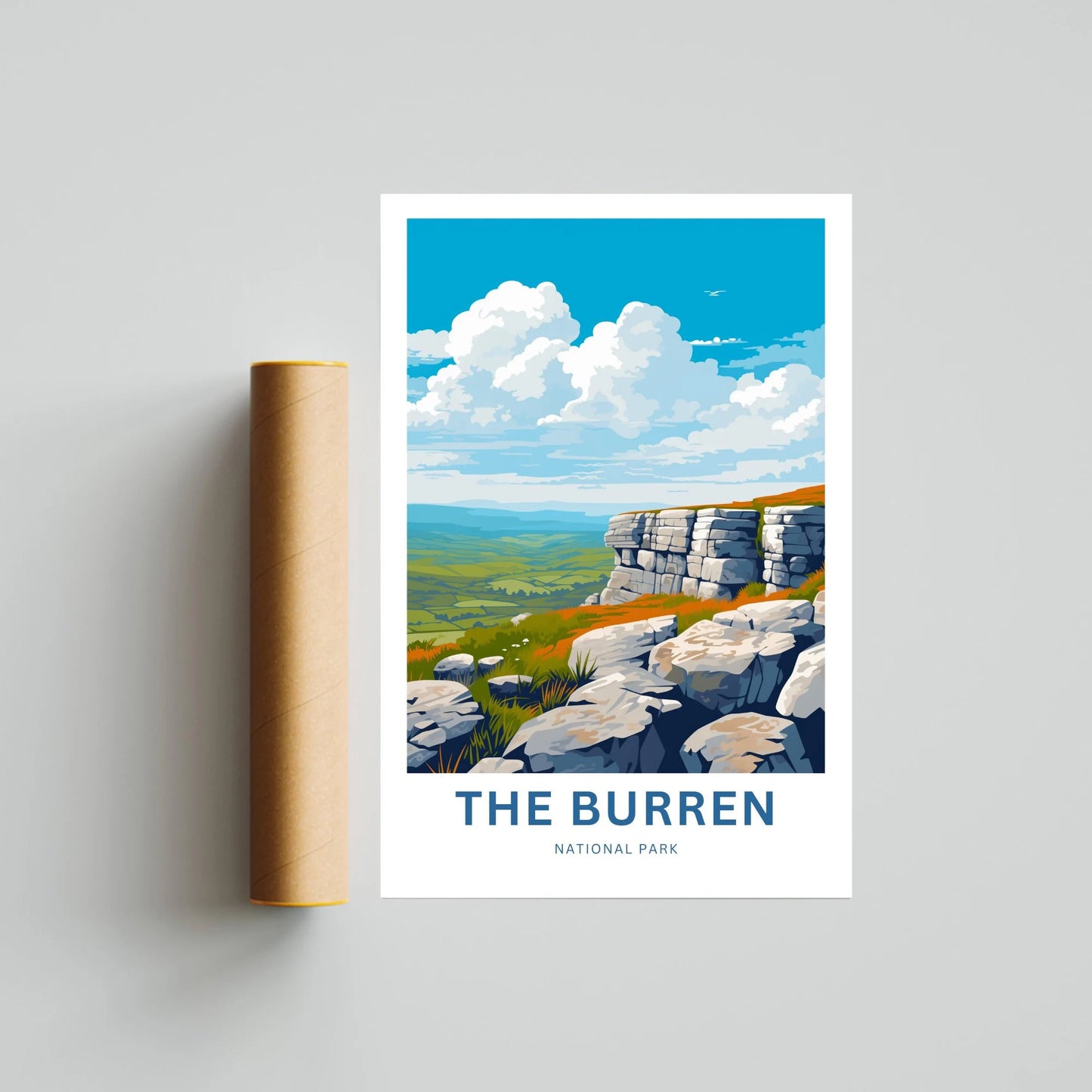 The Burren National Park Travel Poster