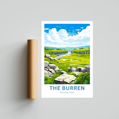 The Burren National Park Travel Poster