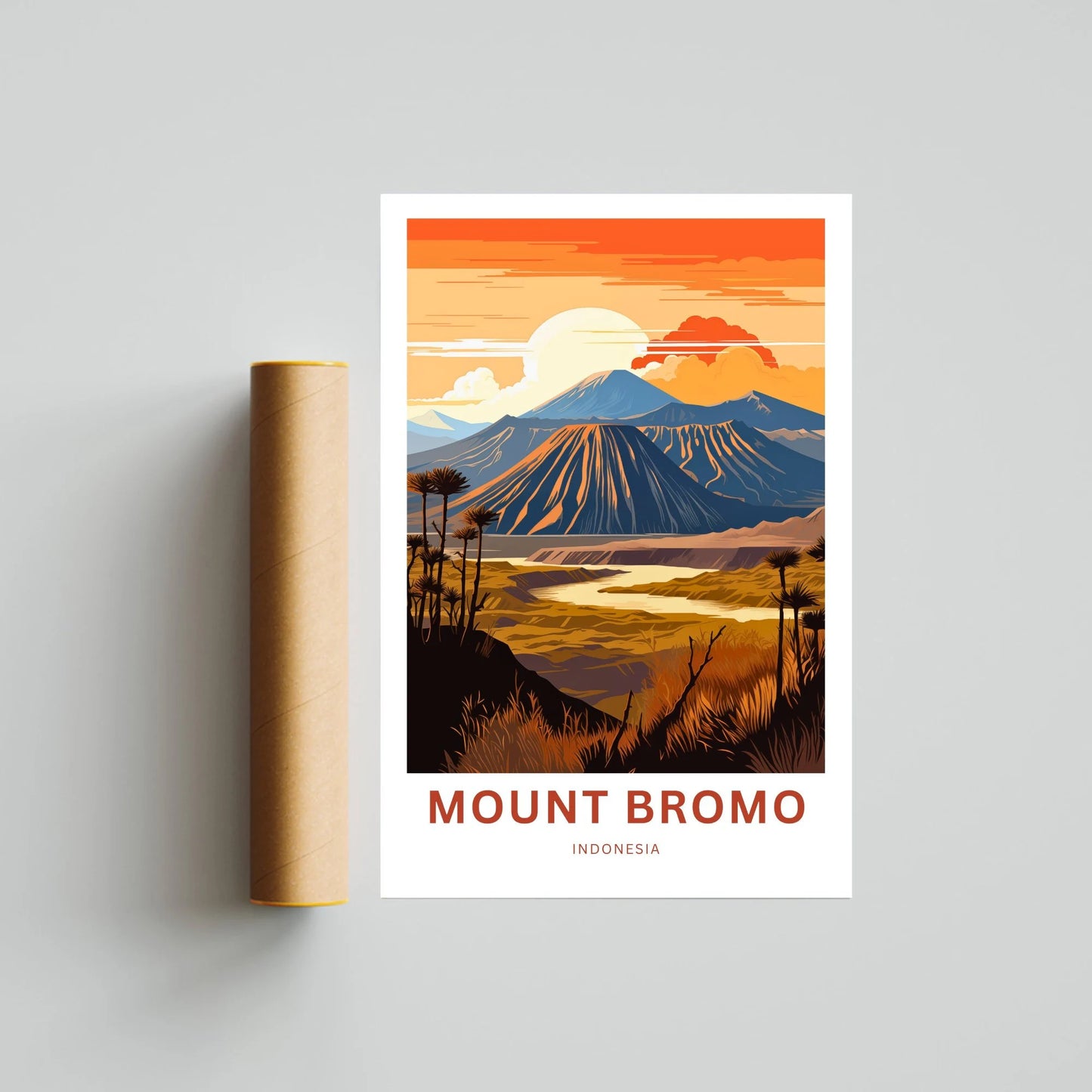 Mount Bromo Travel Poster