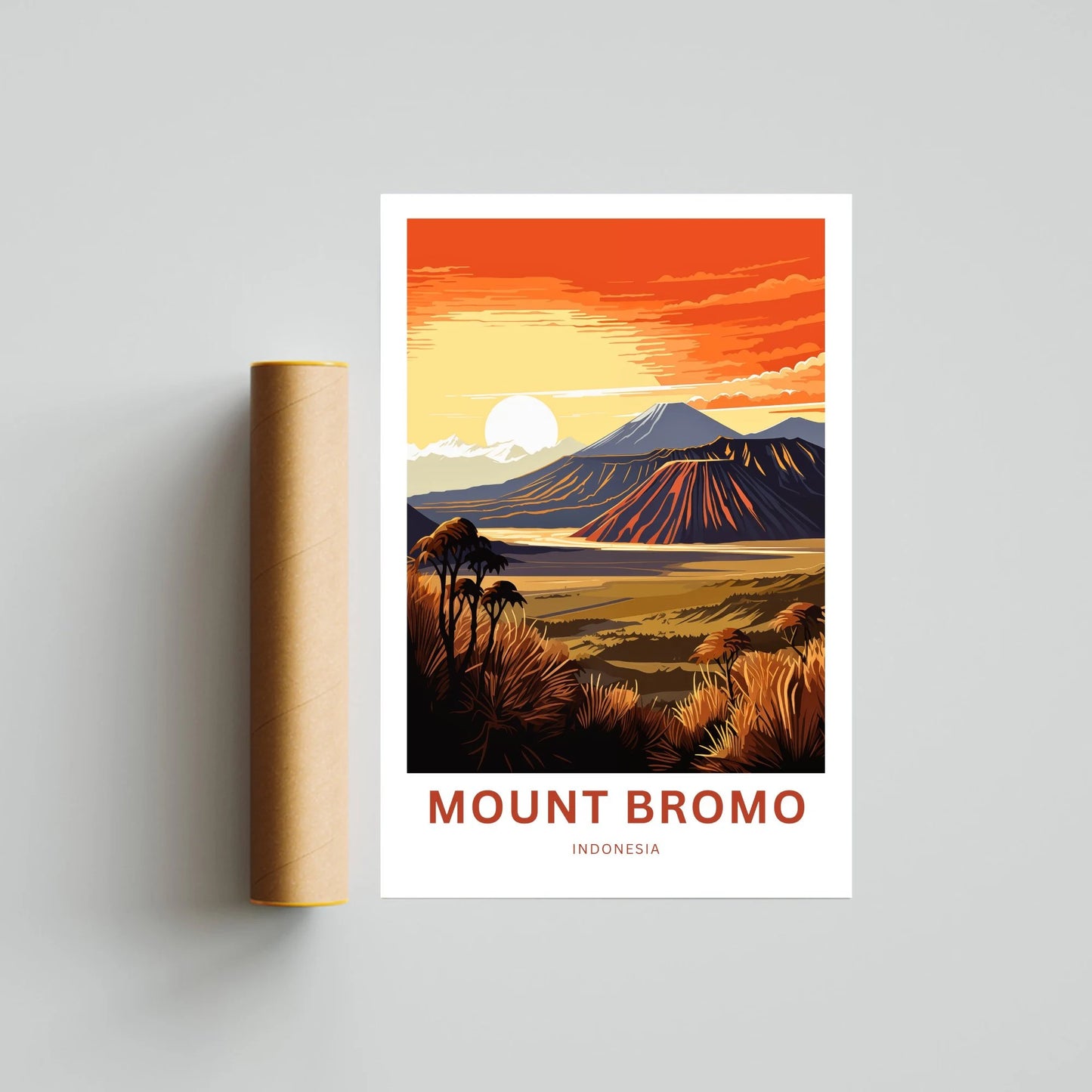 Mount Bromo Travel Poster