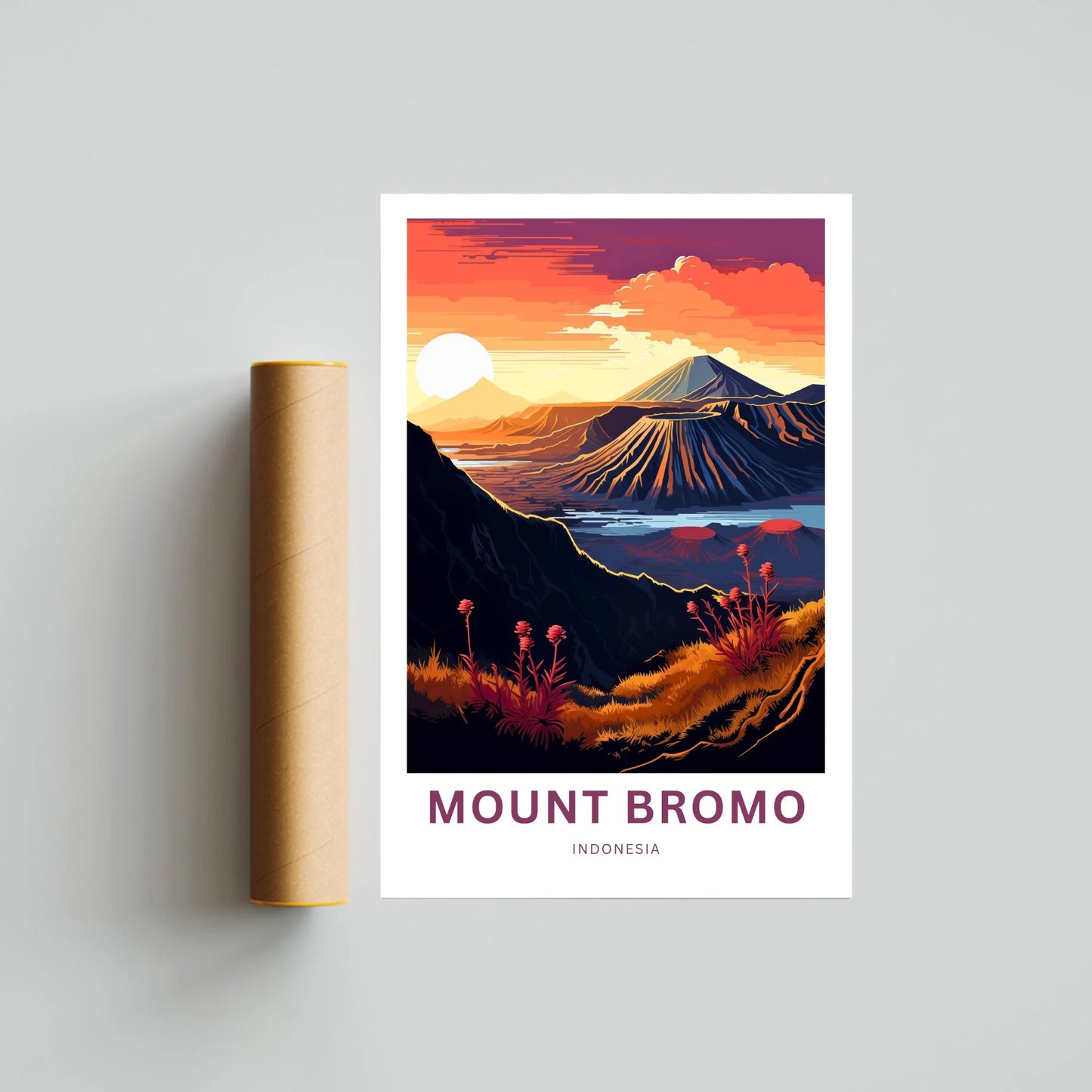 Mount Bromo Travel Poster