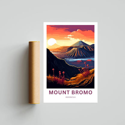 Mount Bromo Travel Poster