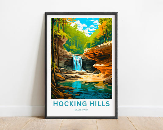 Hocking Hills Travel Poster