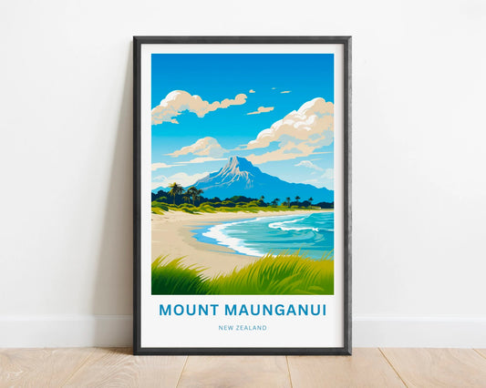 Mount Maunganui Travel Poster