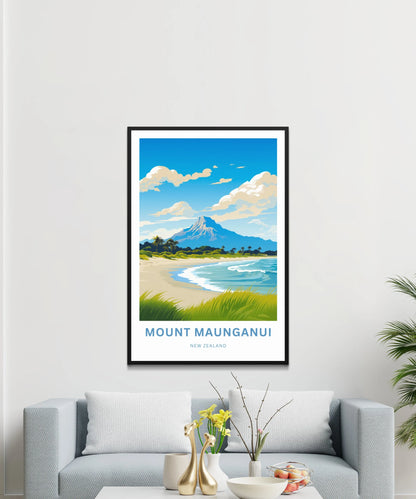 Mount Maunganui Travel Poster