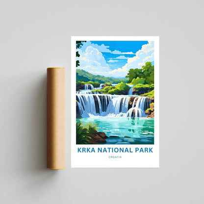Krka National Park Travel Poster