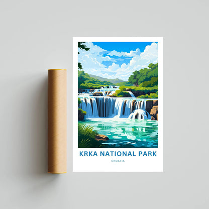 Krka National Park Travel Poster