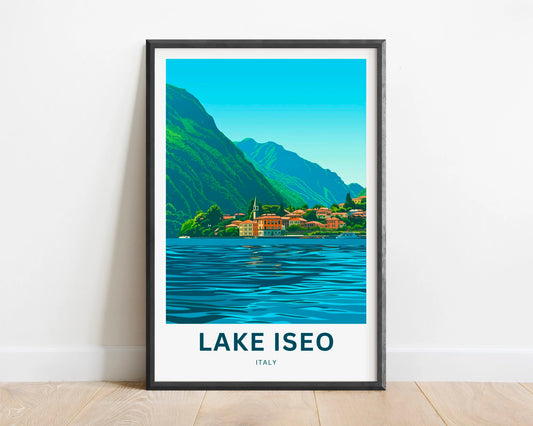 Lake Iseo Travel Poster
