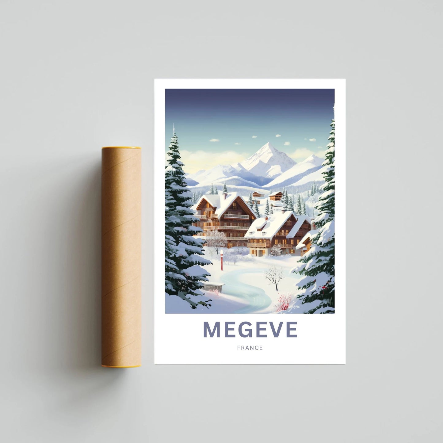 Megève Travel Poster