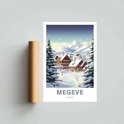 Megève Travel Poster