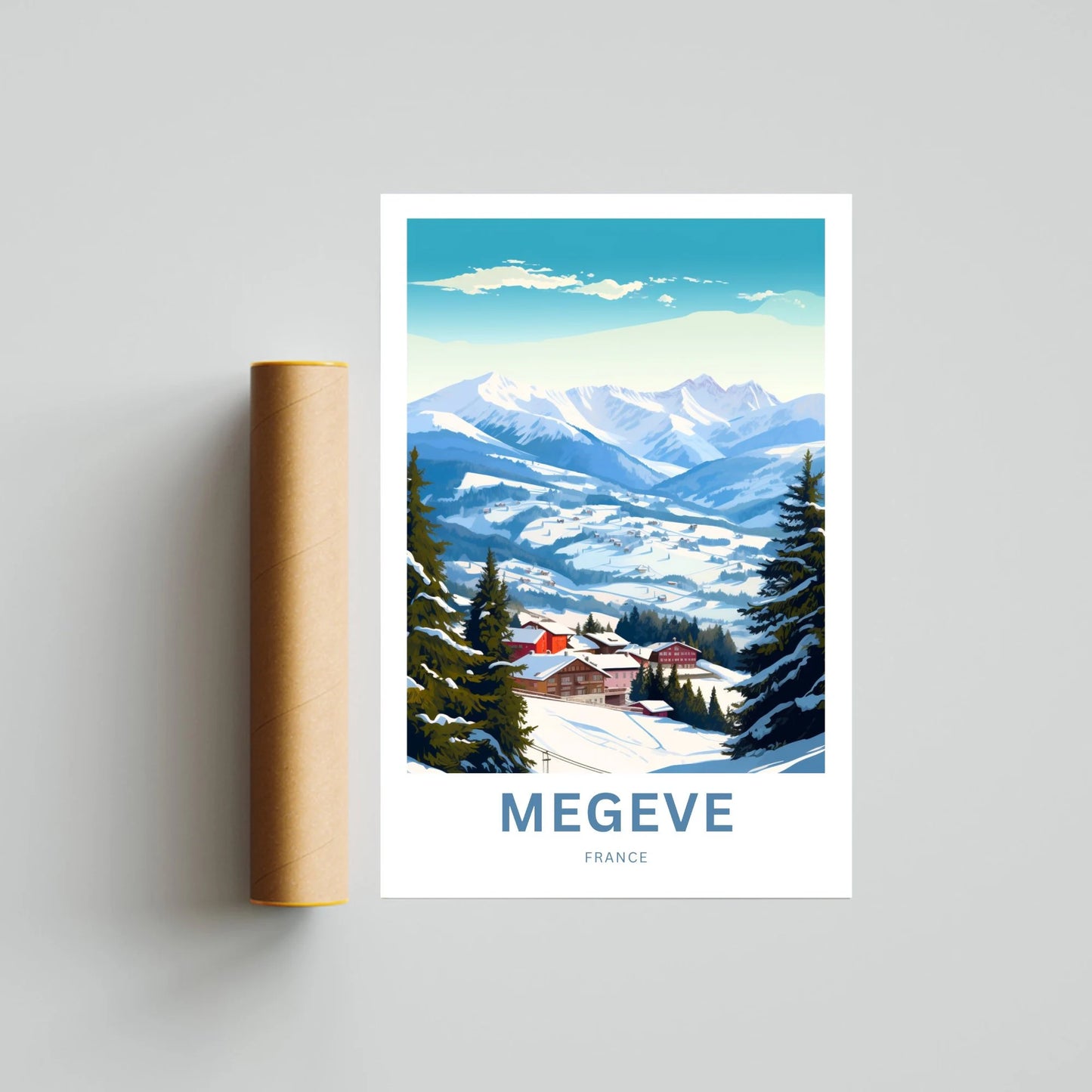 Megève Travel Poster