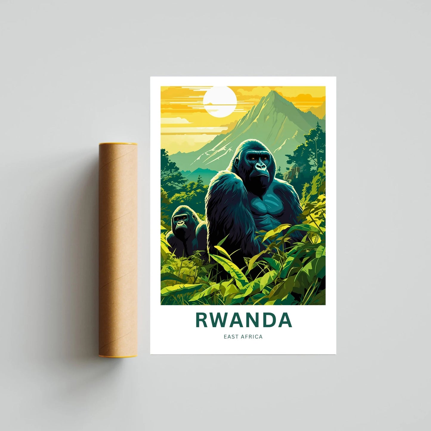 Rwanda Travel Poster