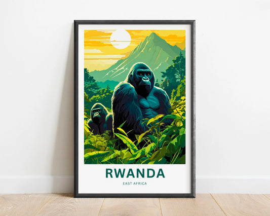 Rwanda Travel Poster