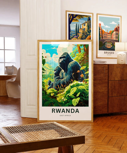 Rwanda Travel Poster