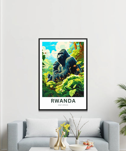 Rwanda Travel Poster