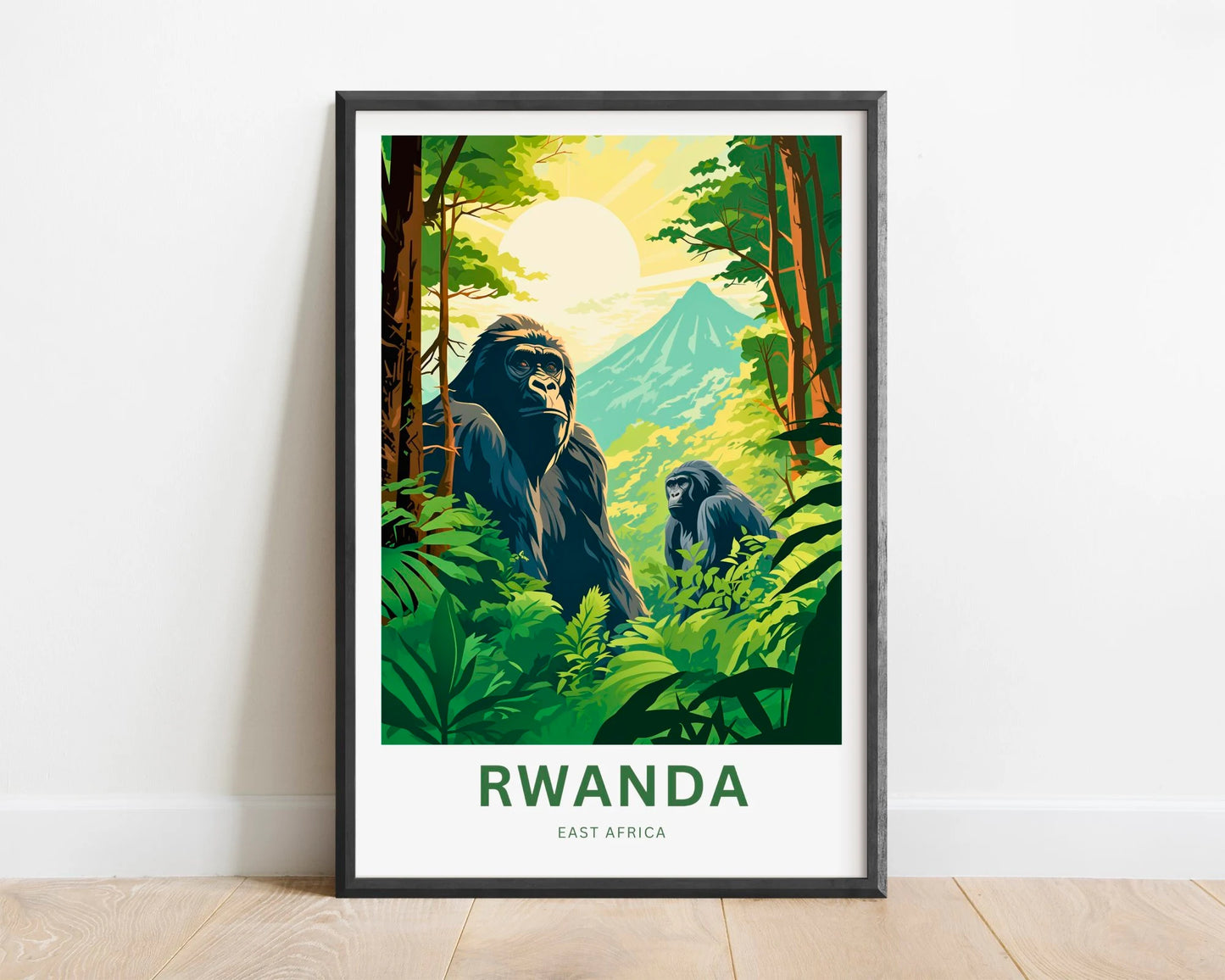 Rwanda Travel Poster