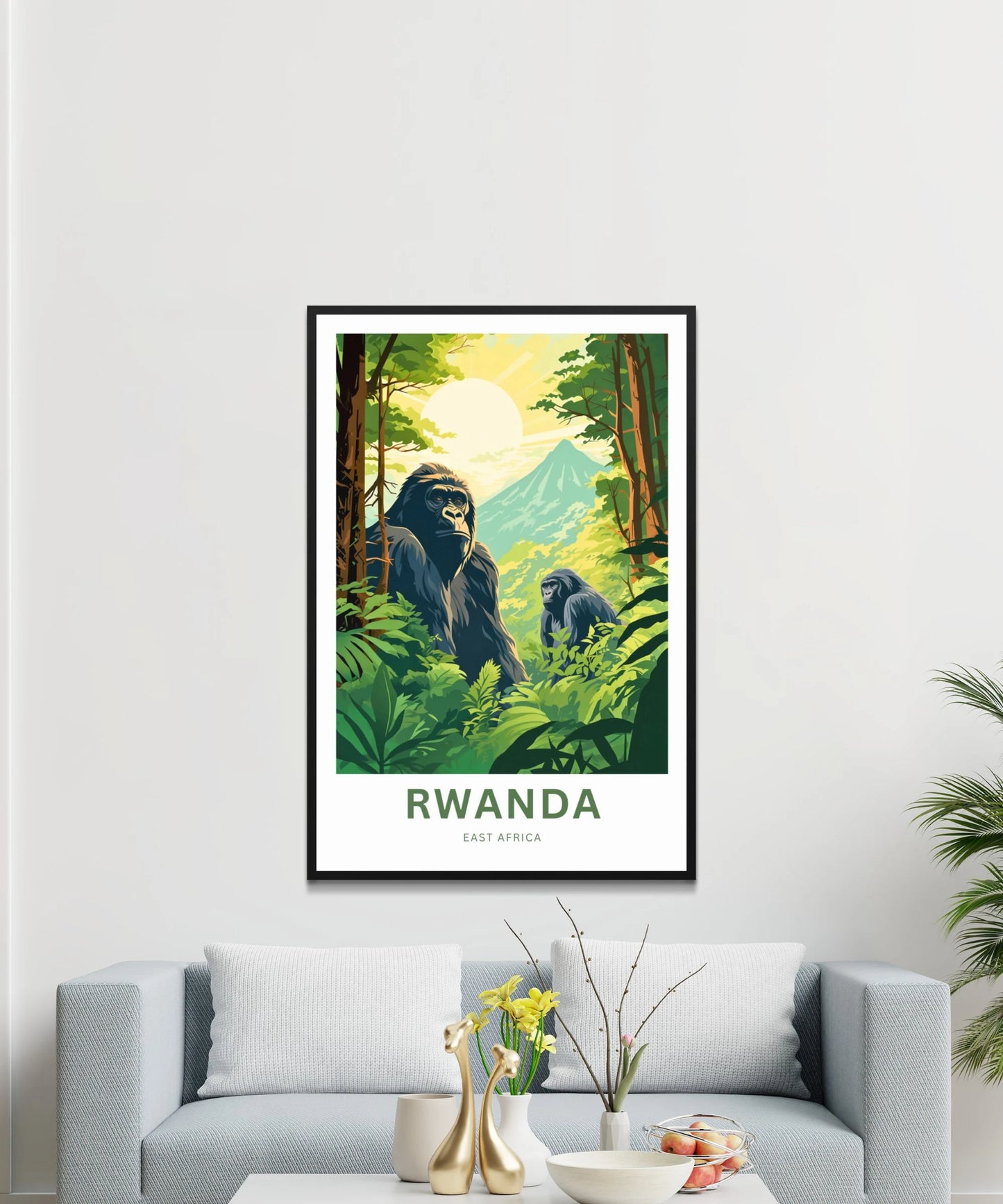 Rwanda Travel Poster