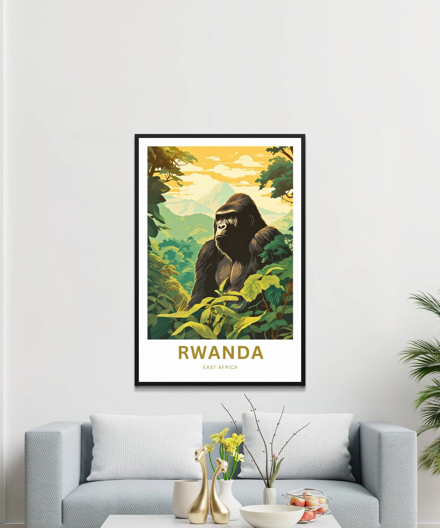 Rwanda Travel Poster