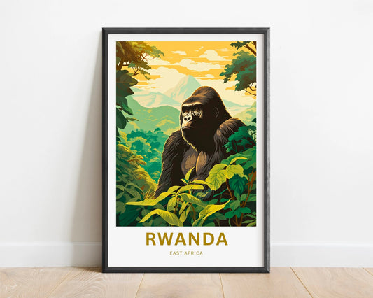 Rwanda Travel Poster