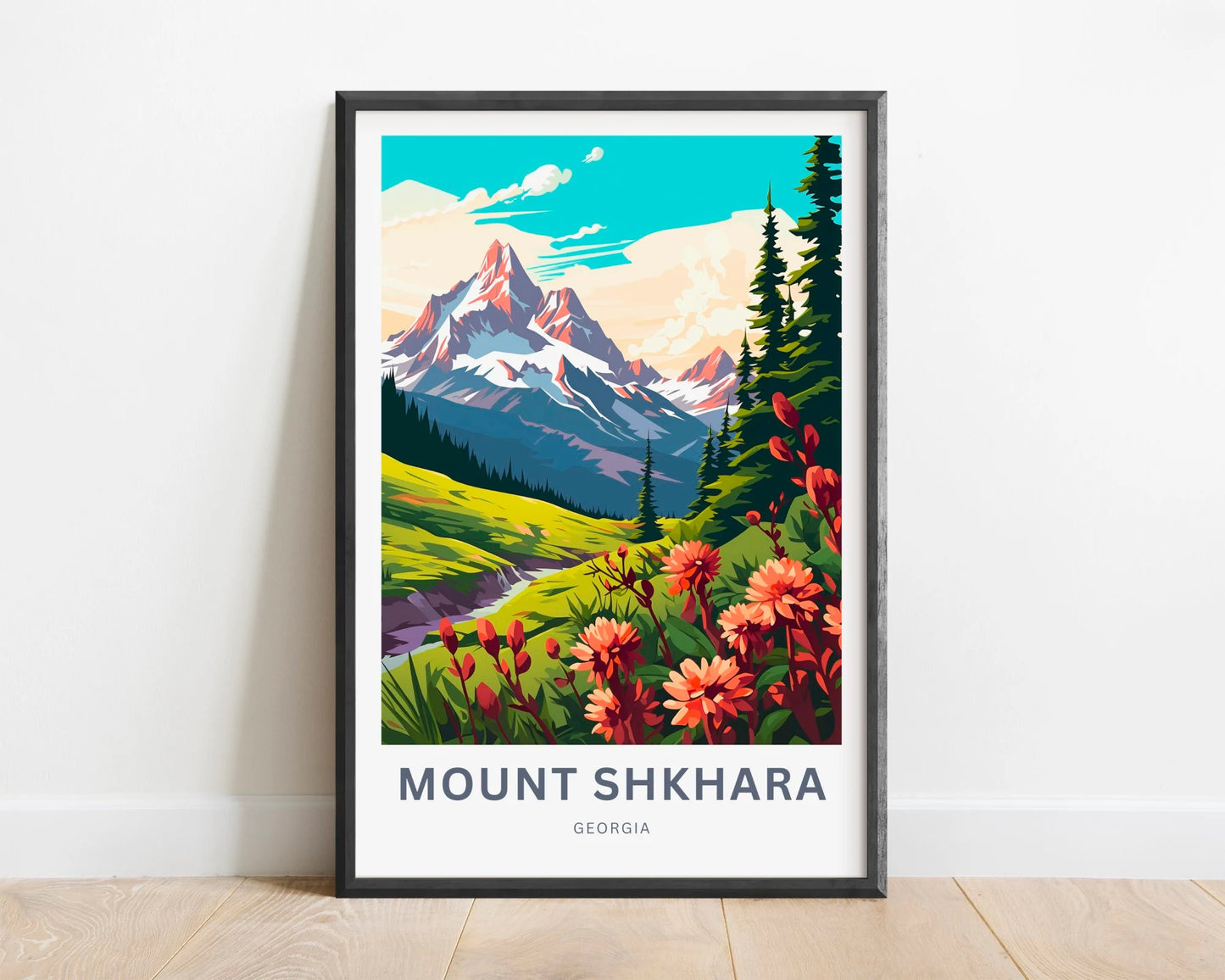 Mount Shkhara Travel Poster