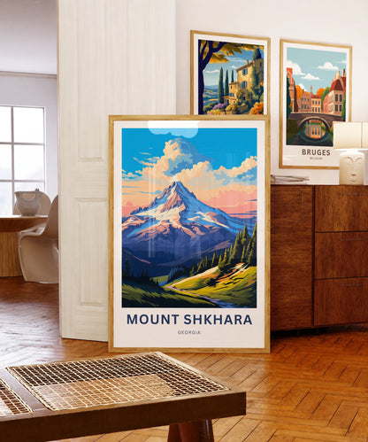 Mount Shkhara Travel Poster